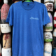 Men's Tri-Blend Short Sleeve Crewneck T-Shirt -Vintage Royal Blue with Light Blue Logo - Front